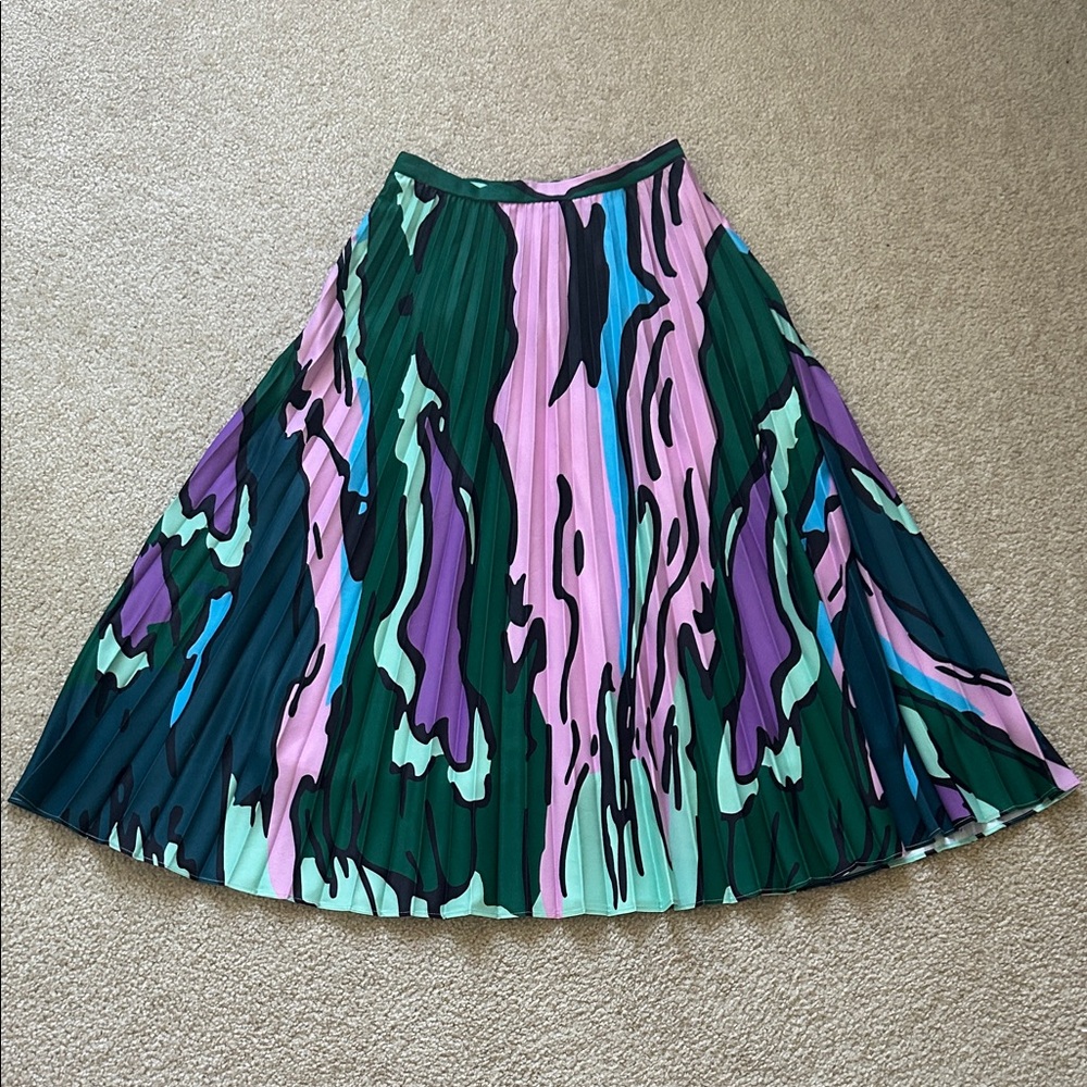 Beulah Multicolor Abstract A-Line Skirt